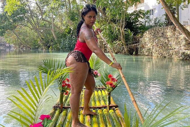 ATV, Bamboo Rafting, and Horseback Ride Tour From Montego Bay - White River bamboo rafting for one quiet hour