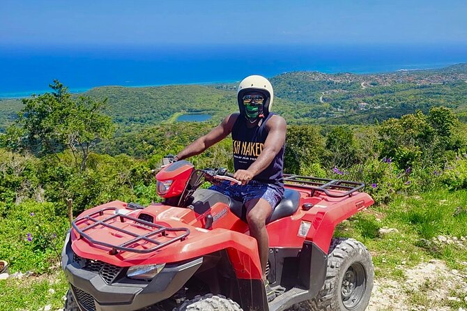 ATV, Bamboo Rafting , Horseback Ride & Blue Hole Falls Ocho Rios - ATV riding through the countryside