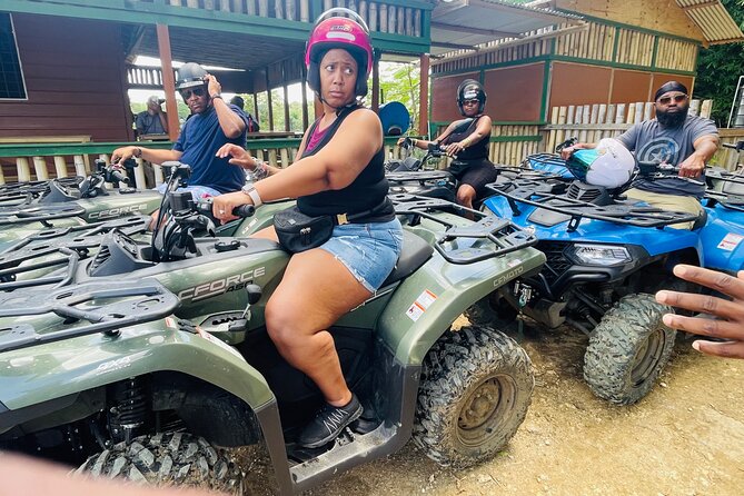ATV Tour, Limestone Bamboo Rafting and Transportation - Sandy Bay: forest tracks, puddles, and a bit of mud