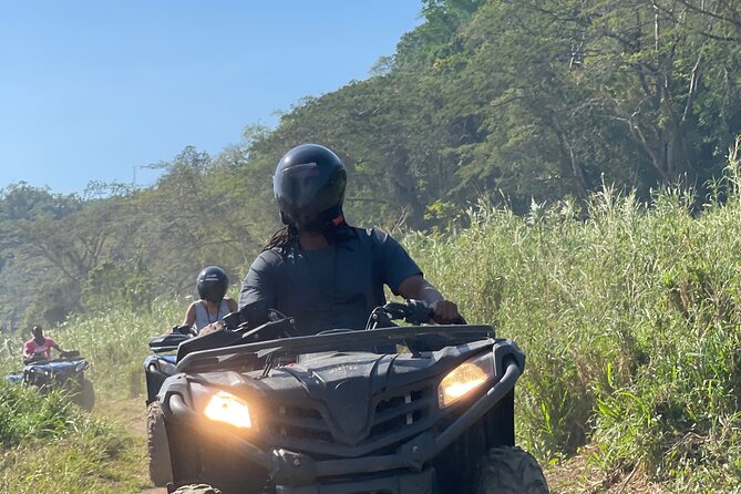 ATV, Zipline, Horseback, Bamboo Rafting and Rick’s Cafe - ATV trails, steep hills, and thick Jamaican mud