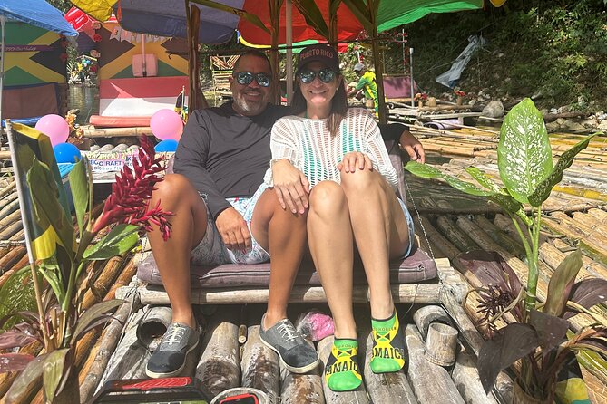 Bamboo Rafting and Limestone Foot Massage from Montego Bay - Boarding a handcrafted raft at Lethe Great River