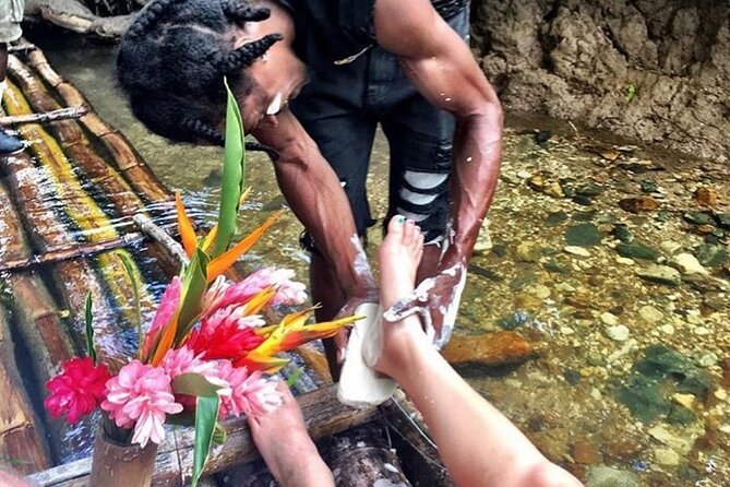 Bamboo Rafting and Limestone Foot Massage on Lethe River Private Tour - The limestone foot massage stop