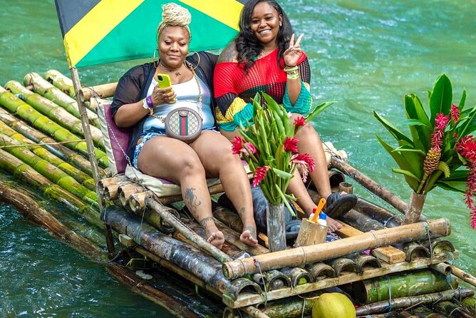 Bamboo Rafting, Dunns River , Zipline And Horseback Ride Combo - Dunns River Falls, with a zipline overhead