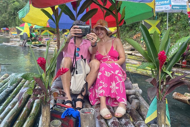 Bamboo Rafting with Limestone Foot massage then Margaritaville. - Boarding the handcrafted Great River raft