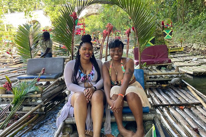 Bamboo Rafting with Limestone Foot massage then Margaritaville. - Jamaican food beside the river