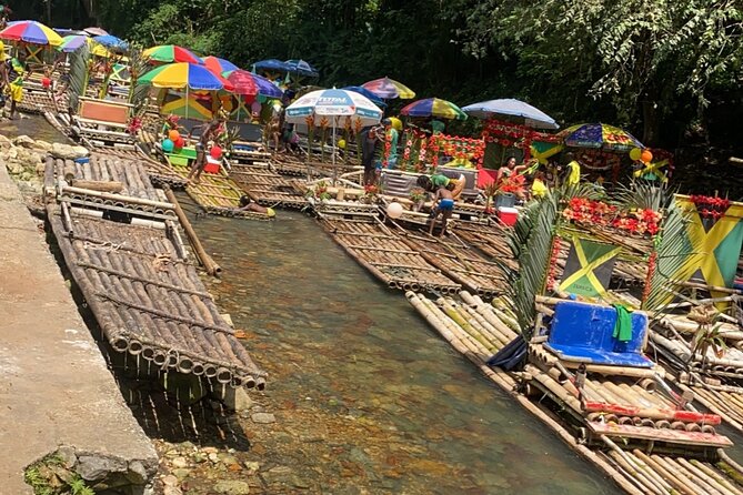 Bamboo River Rafting With Limestone Massage From Negril - Setting off on a bamboo raft