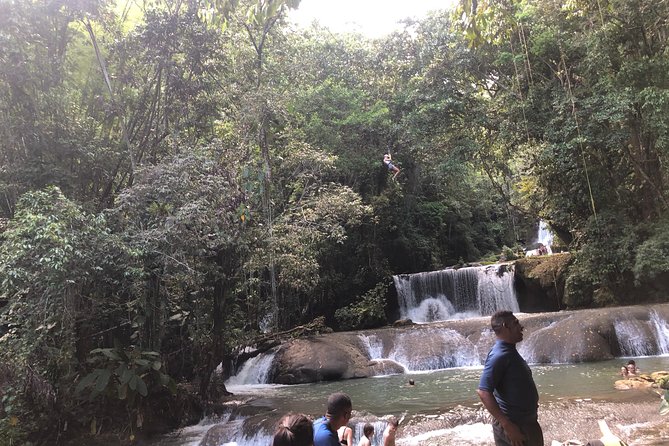 Black River Safari, YS Falls and Appleton Estate - YS Falls, two hours for swimming, ziplining, and lunch