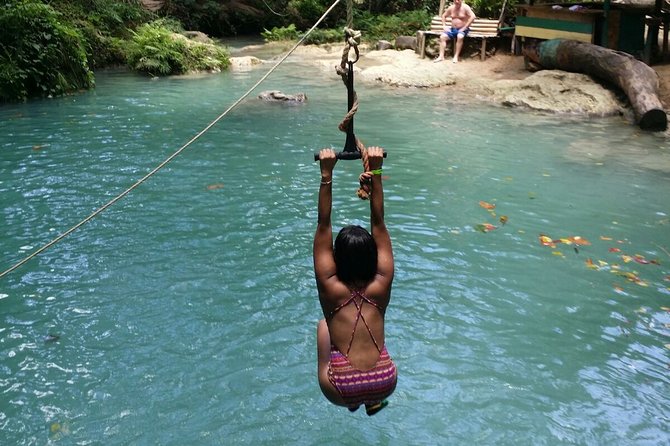 Blue Hole and Dunn's River Falls from Montego Bay - Scotchies adds jerk cooking to the day