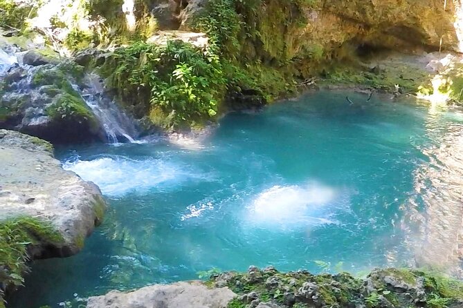 Blue Hole And Horseback riding - Climbing Dunn’s River Falls from the beach