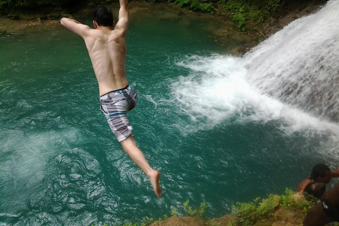 Blue Hole and River Tubing from Montego Bay - Entering the Blue Hole’s limestone pools
