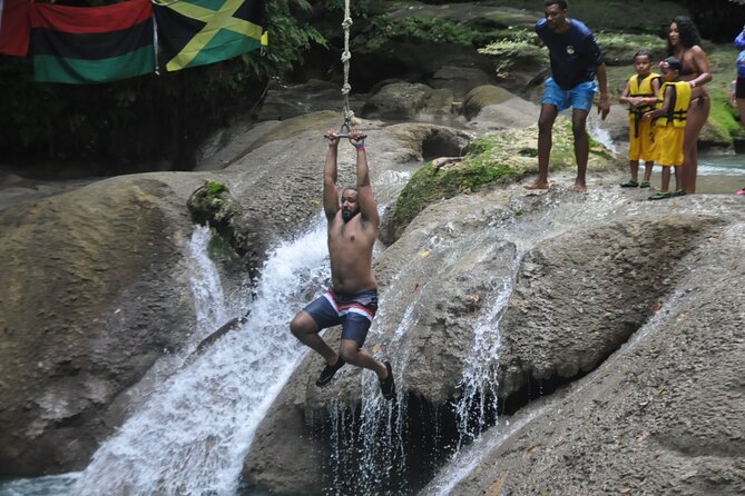 Blue Hole and Shopping in Ochi Rios - Climbing and Swimming at the Rainforest Waterfall