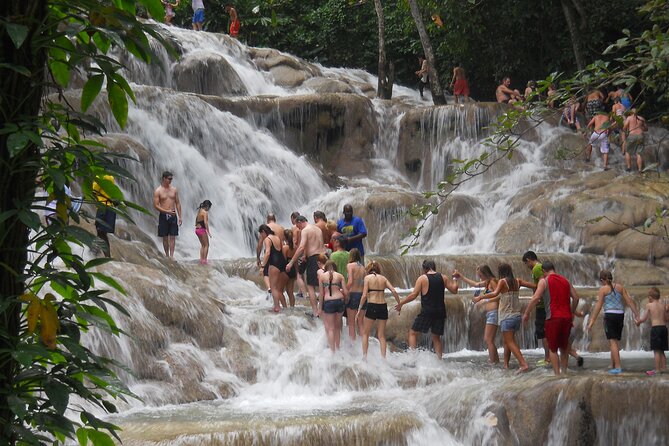 Blue Hole, Dunn's River Falls + Lunch & Cocktails at Bamboo Beach - Dunn’s River Falls: a two-hour climb through moving water