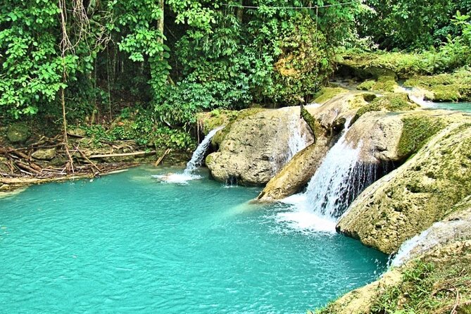 Blue Hole & Konoko Falls Park Combo Tour from Montego Bay - Blue Hole brings the action early
