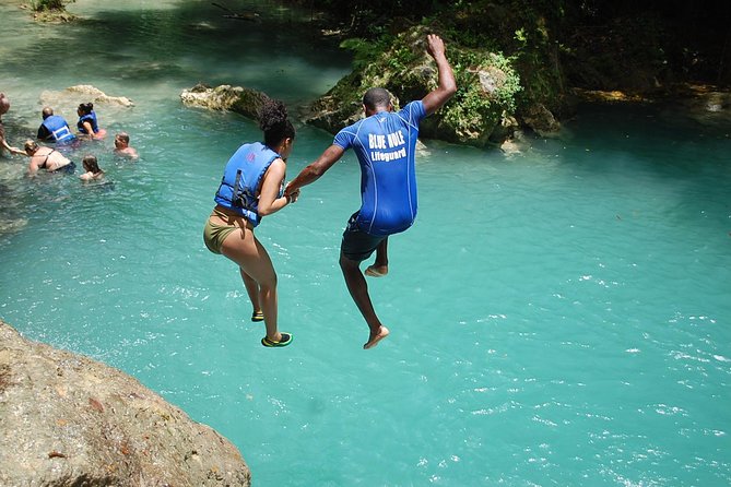 Blue Hole plus Secret Falls and Dunns River Falls Combo from Runaway Bay Hotels - The six-hour schedule works best for active sightseers
