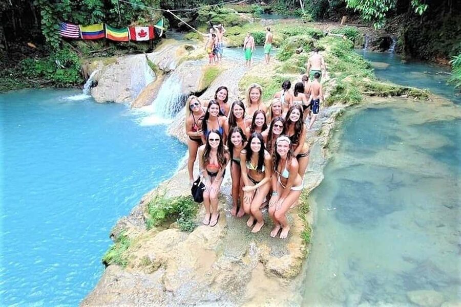 Blue Hole, Secret Falls, and Dunn's River Falls Combo Day-Tr - Blue Hole starts the day with a choice of thrills
