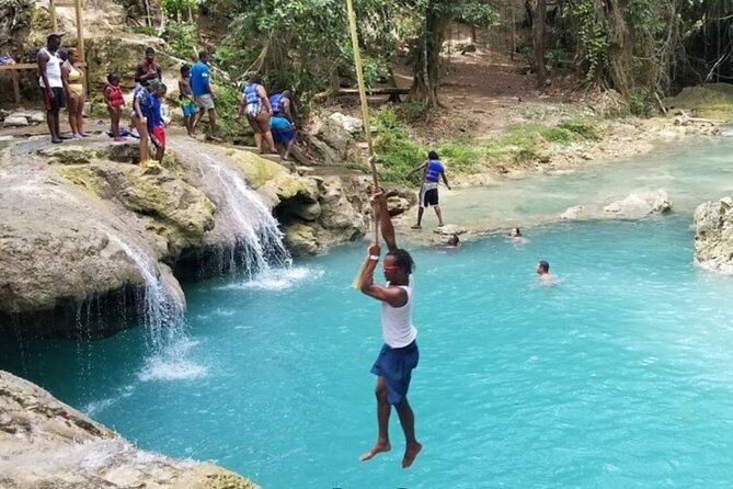 Dunn's River Falls, Blue Hole, Bamboo Rafting, Horseback Combo - Blue Hole brings the biggest thrills