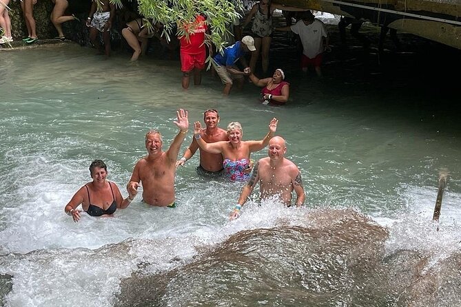 Dunn's River Falls Climb and Beach Include Entry Fee (ᵔᵕᵔ) - Scotchies Drax Hall for jerk chicken