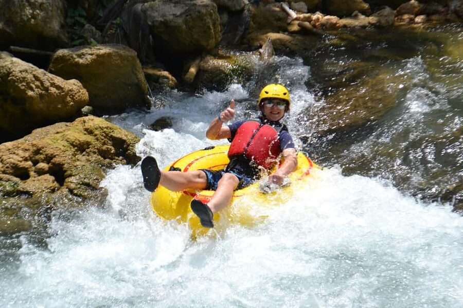 Falmouth: Jungle River Tubing & Bamboo Beach Club VIP Access - A short river ride with a distinctly Jamaican feel