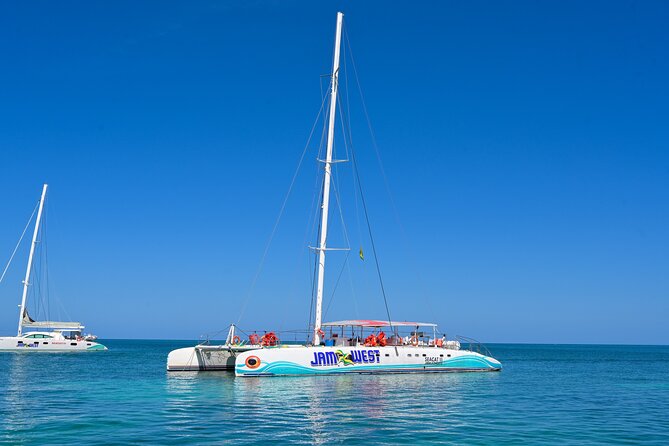Family Catamaran Cruise from Jamwest Beach Negril Hotels - Boarding at Jamwest Beach