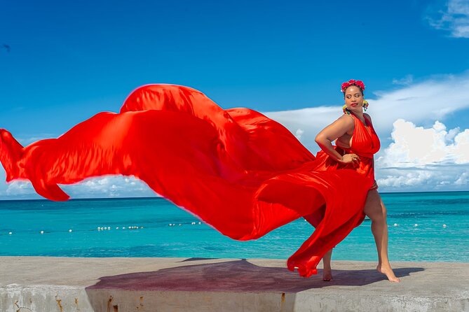 Flying Dress Photoshoot at Doctors Cave Beach Montego Bay Jamaica - Who will enjoy this experience most