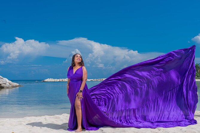 Flying Dress Photoshoot at Doctors Cave Beach Montego Bay Jamaica - What the package includes, and what it leaves out