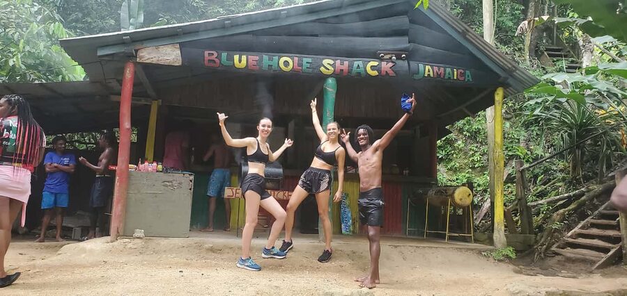 From Montego Bay: Blue Hole Waterfall Experience - A locally run stop with a useful purpose