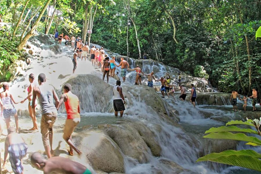 From Montego Bay: Dunn’s River Falls Experience - The 600-foot climb at Dunn’s River Falls