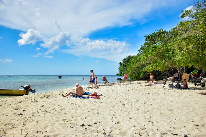Glass Bottom Boat Ride/Snorkeling/Booby Cay Island from Negril - Booby Cay, a small beach with a local grill
