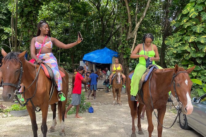 Horseback Riding and Swimming then Dunn's River Falls - Pickup with local conversation along the way