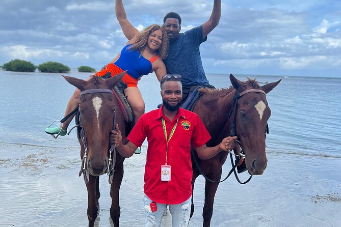 Horseback Riding In The Ocean from Montego Bay Private Transfer - Arrival, safety instructions, and choosing a horse