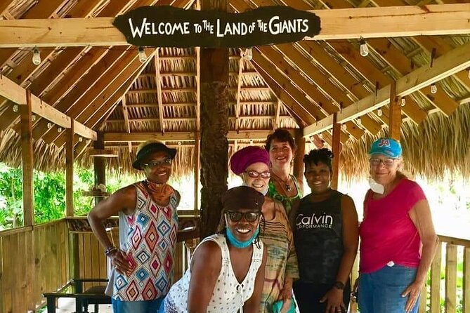 Jamaica Giants sculpture park, art galleries - Time to linger on the deck and browse the shop