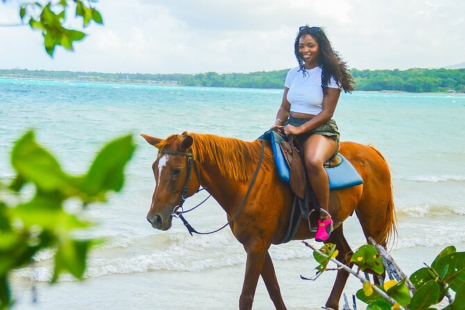 Jamaica's Ocean Horseback Bamboo Raft Adventure and Transport - From the nature trail to the ocean