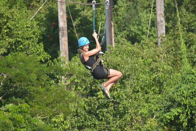 Jamwest Reggae Zipline Tour from Negril - Climbing the 60-foot tower