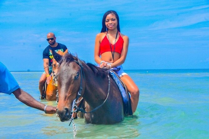 Kennedy's Horseback riding, Blue Hole and Secret Falls from Montego Bay - A short Ocho Rios market stop