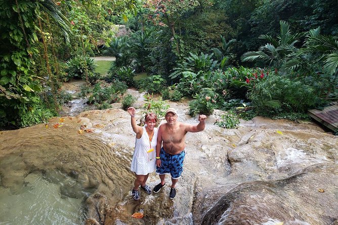 Konoko Falls & Bamboo Beach Transportation Only - Arriving at Konoko Falls above Ocho Rios