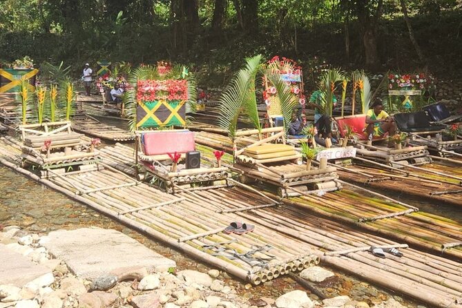 Montego Bay Bamboo Rafting & limestone Massage Private Transfer. - What the bamboo raft ride feels like