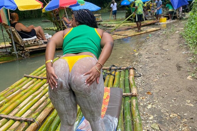 Montego Bay Bamboo Rafting Tour with Limestone Foot Massage - Boarding a 30-foot bamboo raft
