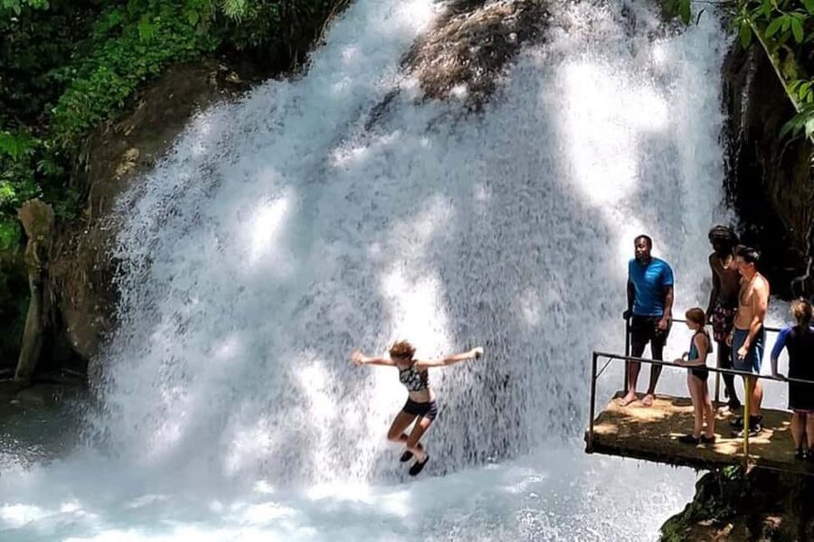 Montego Bay: Chuck Norris Falls & Dunn's River Falls Tour - Climbing Dunn’s River Falls step by step