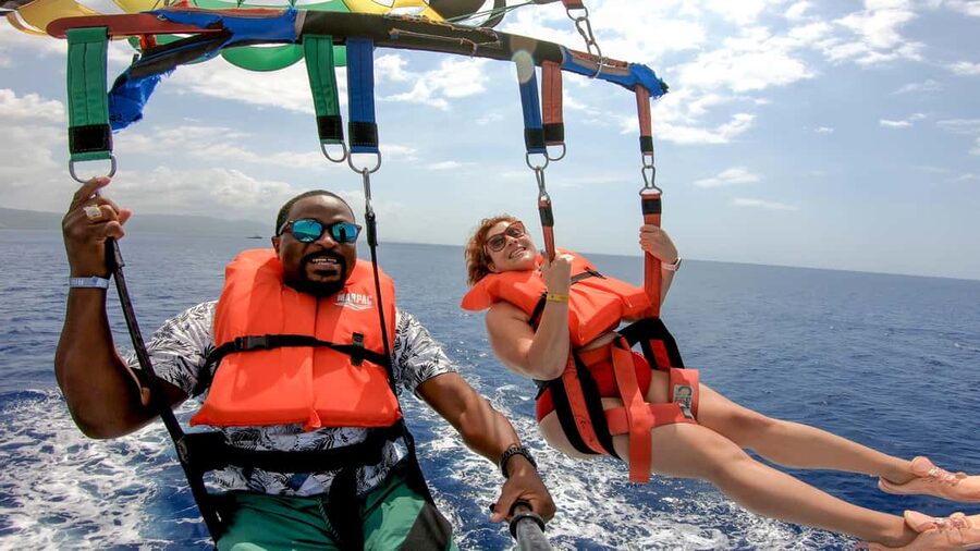 Montego Bay: Parasailing and Jet Ski Combo with Pickup - The parasail flight over Montego Bay