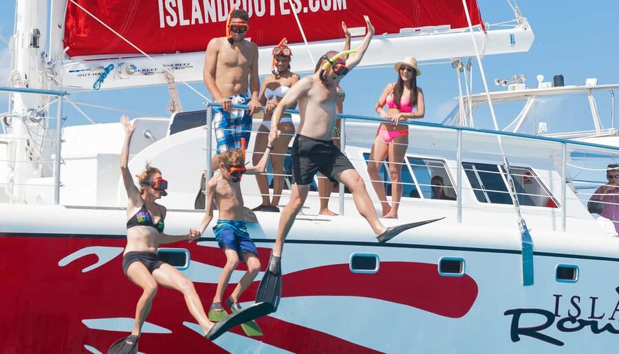 Montego Bay: Reggae Family Catamaran Cruise with Snorkeling - The Catamaran’s Slide and Family Water Time