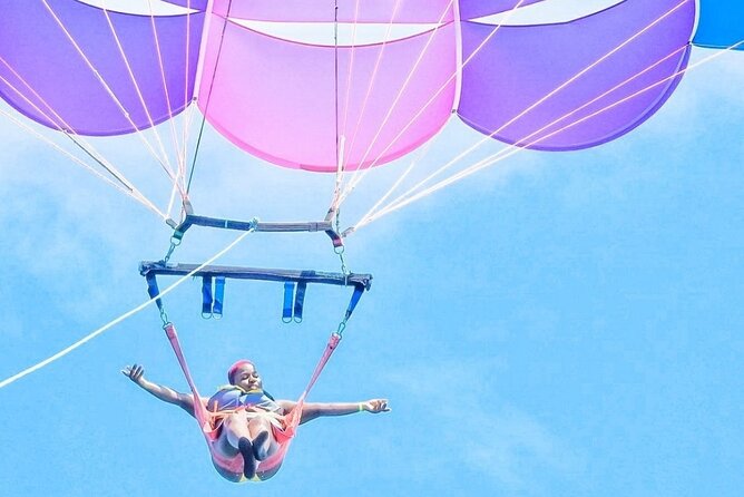 Parasailing, Blue Hole Mineral Spring, Seven Mile Beach - Who will enjoy this Jamaica combination?