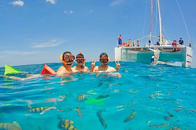 Party Catamaran Cruise with Open Bar and Snorkeling Montego Bay - The snorkeling stop near the reef
