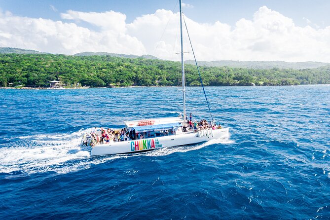 Party Catamaran with Dunns River Climb from Montego Bay - Snorkeling in warm Caribbean water