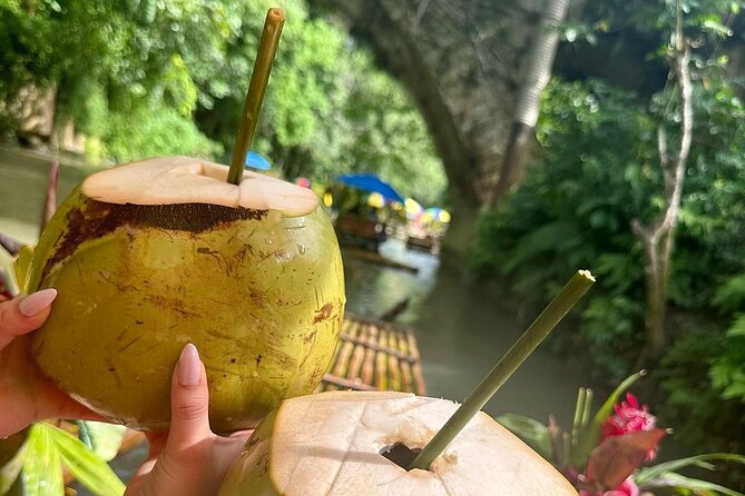 Private Bamboo Rafting & Limestone Foot Massage from Montego Bay - Fruit, refreshments, and jerk chicken by the river