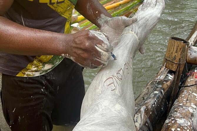 Private Lethe Bamboo Rafting Lime Stone Foot Massage Tour - Two hours on a bamboo raft with Jay