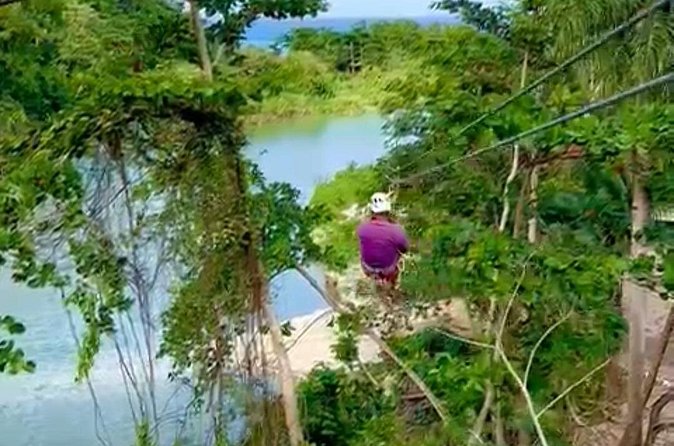 Rio Nuevo Village Ziplining - The bridge adds a change of pace