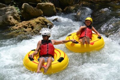 River Rapids Waterfalls Tubing and Beach Adventure with Transport