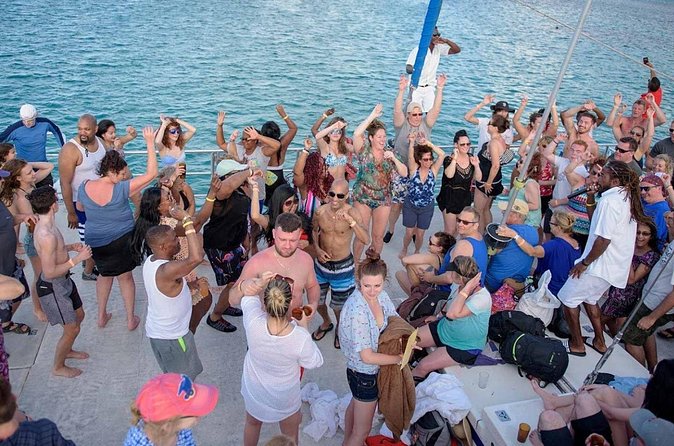 Shared Dunn's River Falls Snorkel Cruise with Music, Open Bar from Runaway Bay - Climbing Dunn’s River Falls with Big Foot