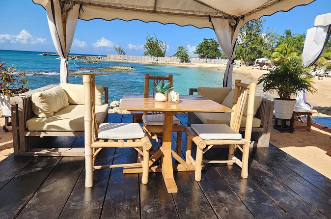 VIP Oceanfront Cabana at Bamboo Beach Club in Montego Bay - Using the $150 Food and Beverage Credit